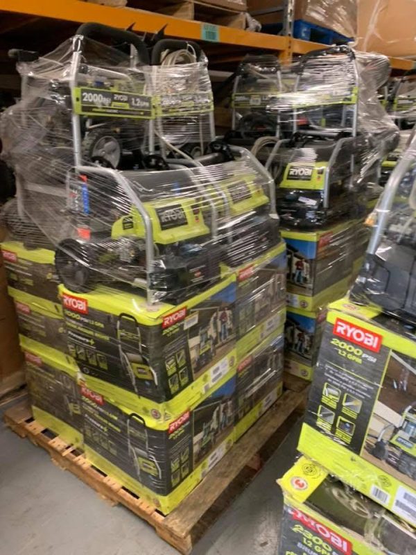 Ryobi Power Washer Liquidation Pallets - Ninja Warehouse Liquidator